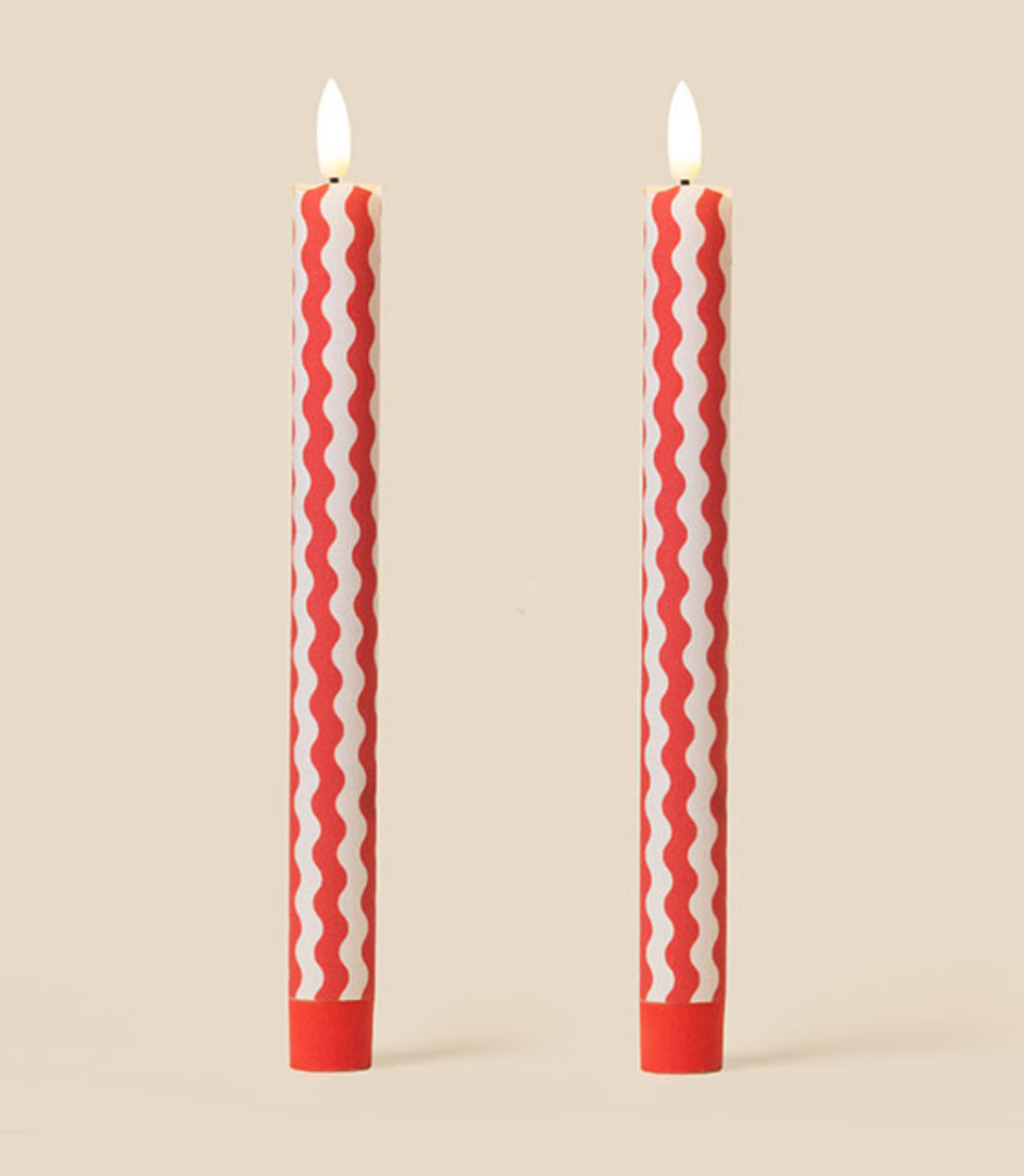 Lip line Red Ric Rac Flameless Candle
