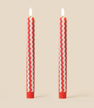 Lip line Red Ric Rac Flameless Candle