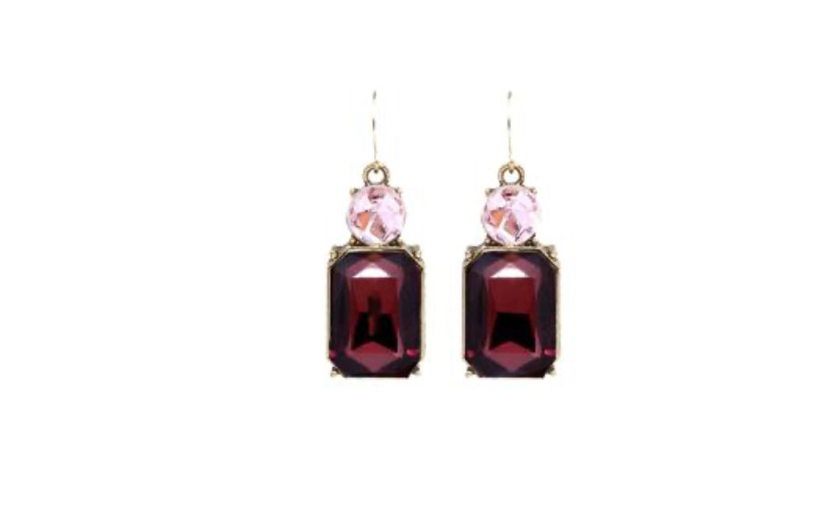 Vintage Gem Drop Earrings