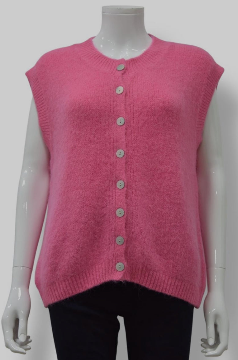 Katherine Roundneck Alpaca Sleeveless Cardigan