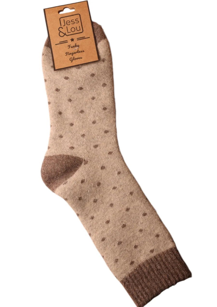 Cappuccino Dotty Cosy Sock