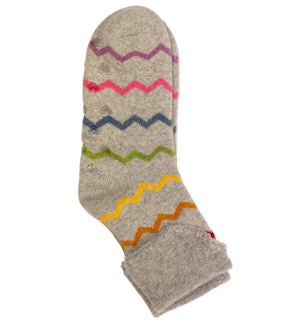 Zig Zag Non-Slip Cosy Socks