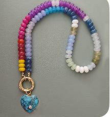 Coloured Chunky Natural Stone Necklace