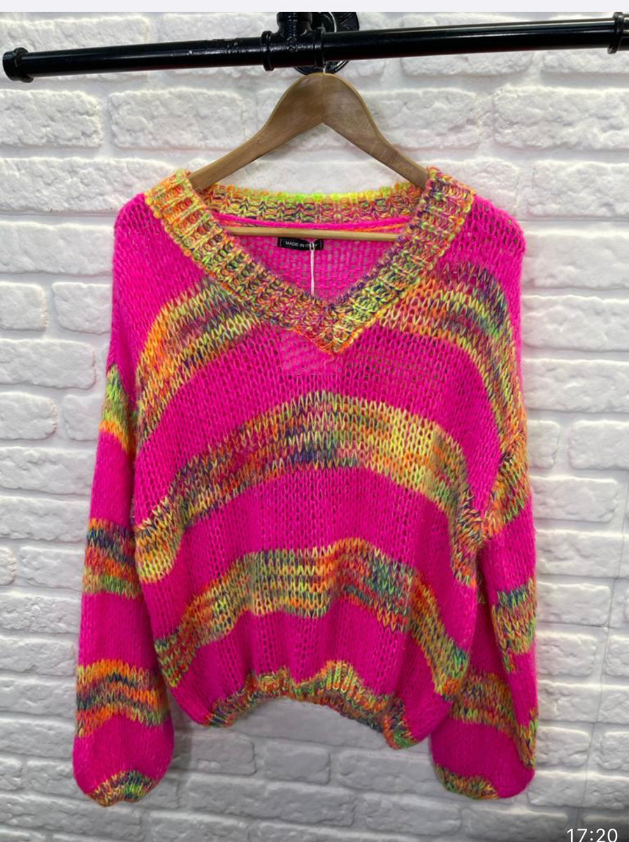 Flora Striped Chunky Knit