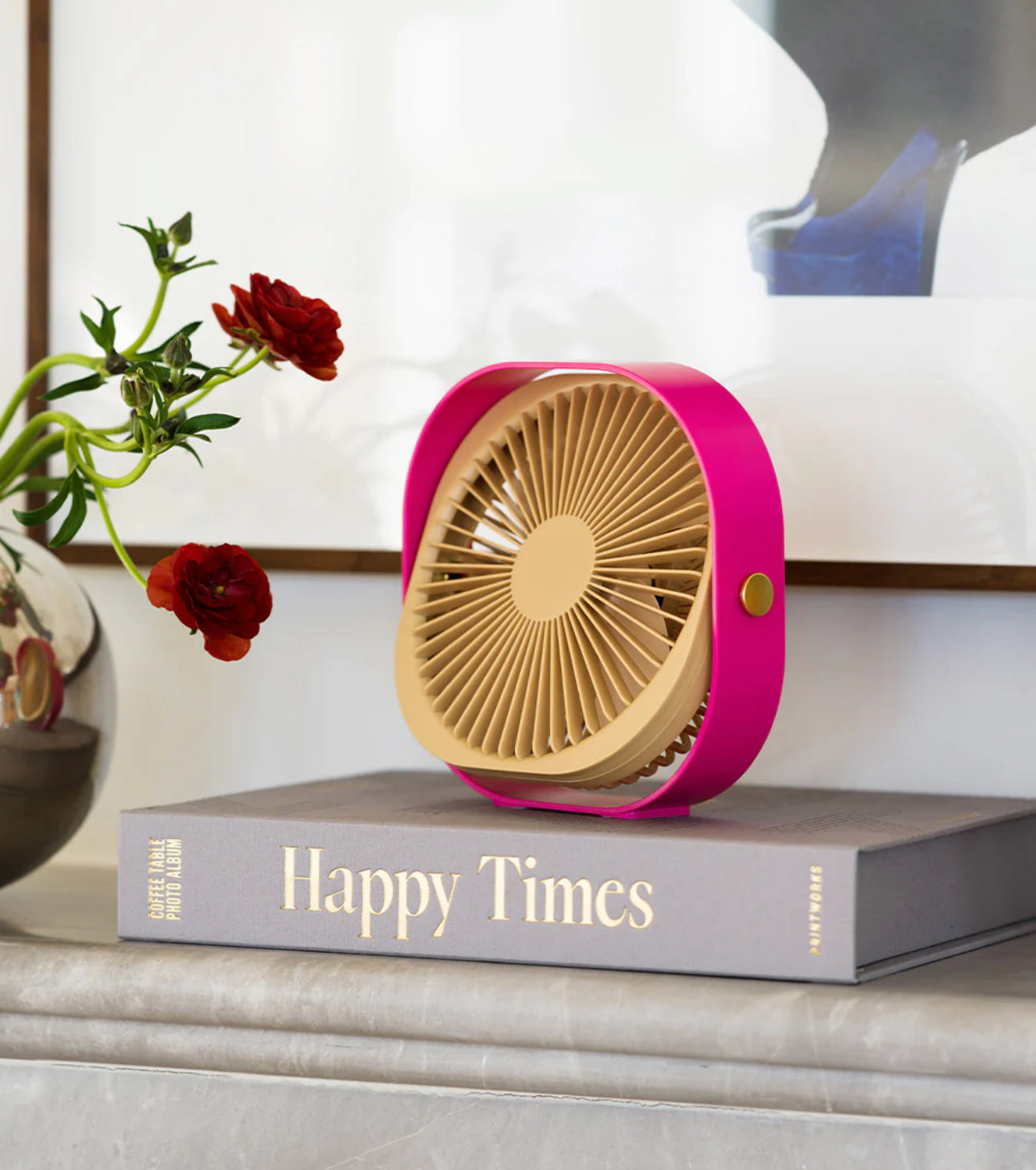 Fantastic Portable Table Fan - Cerise