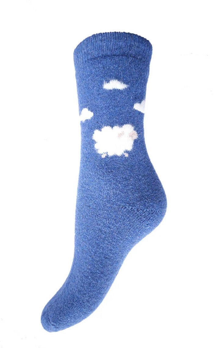 Baa Baa Wool Blend Ladies Sock -  Blue