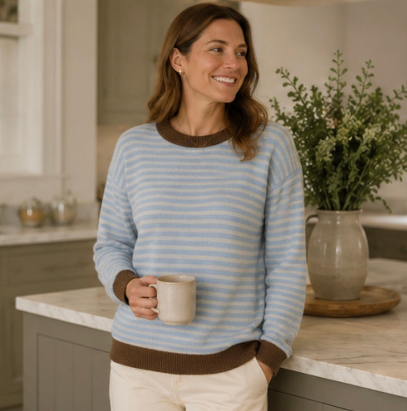 Amelia Striped Cashmere Blend Jumper