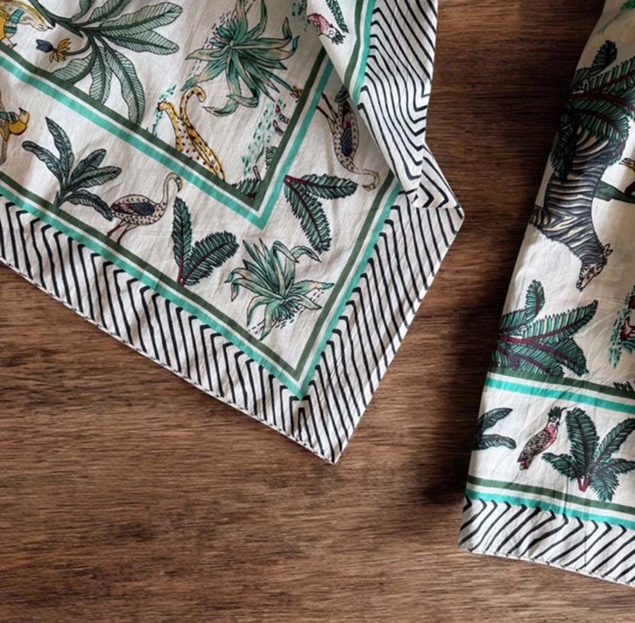 Wild White Block Printed Scarf