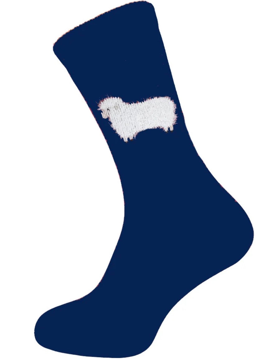 Baa Baa Wool Blend Men's Sock -  Navy