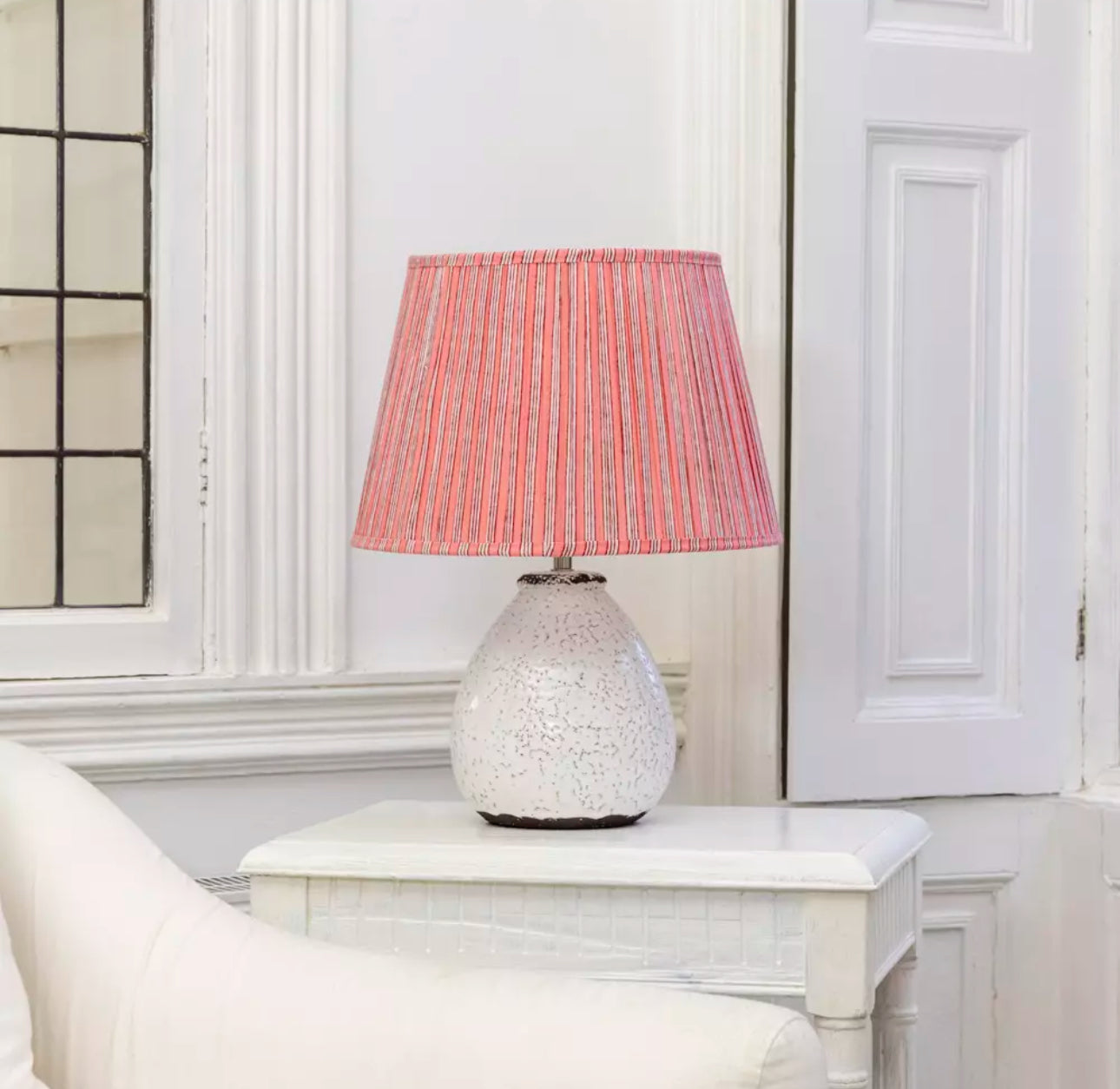 Raspberry Stripe Lampshade - 35 cm
