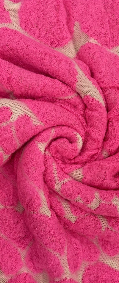 Cute 3D Love Heart Knitted Wool Scarf