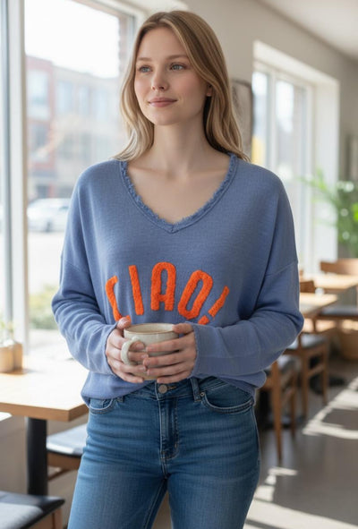 Ciao! V Neck Sweat Shirt