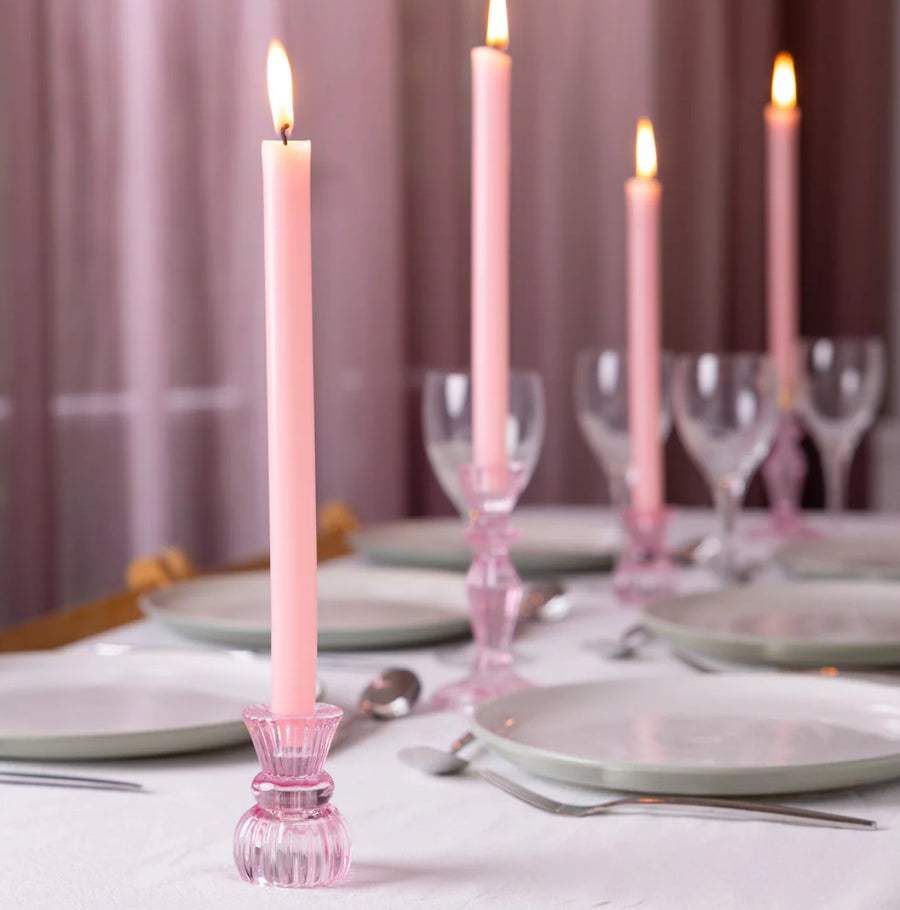 Soft Pink Dinner Candle