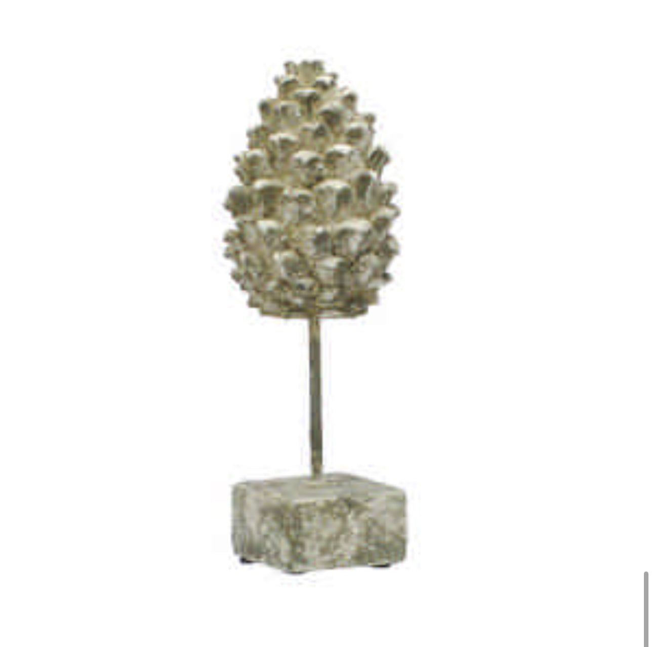 Stone Effect Pine Cone Ornament