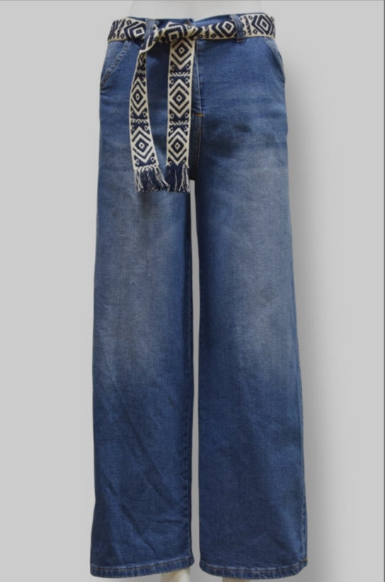 Willa Wide Leg Belted Jean