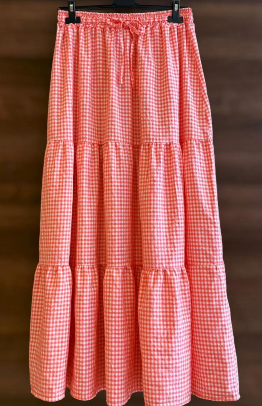 Gertie Gingham Maxi Skirt