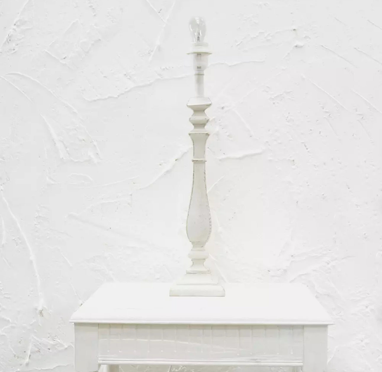 Beatrice Antique White Lamp Base