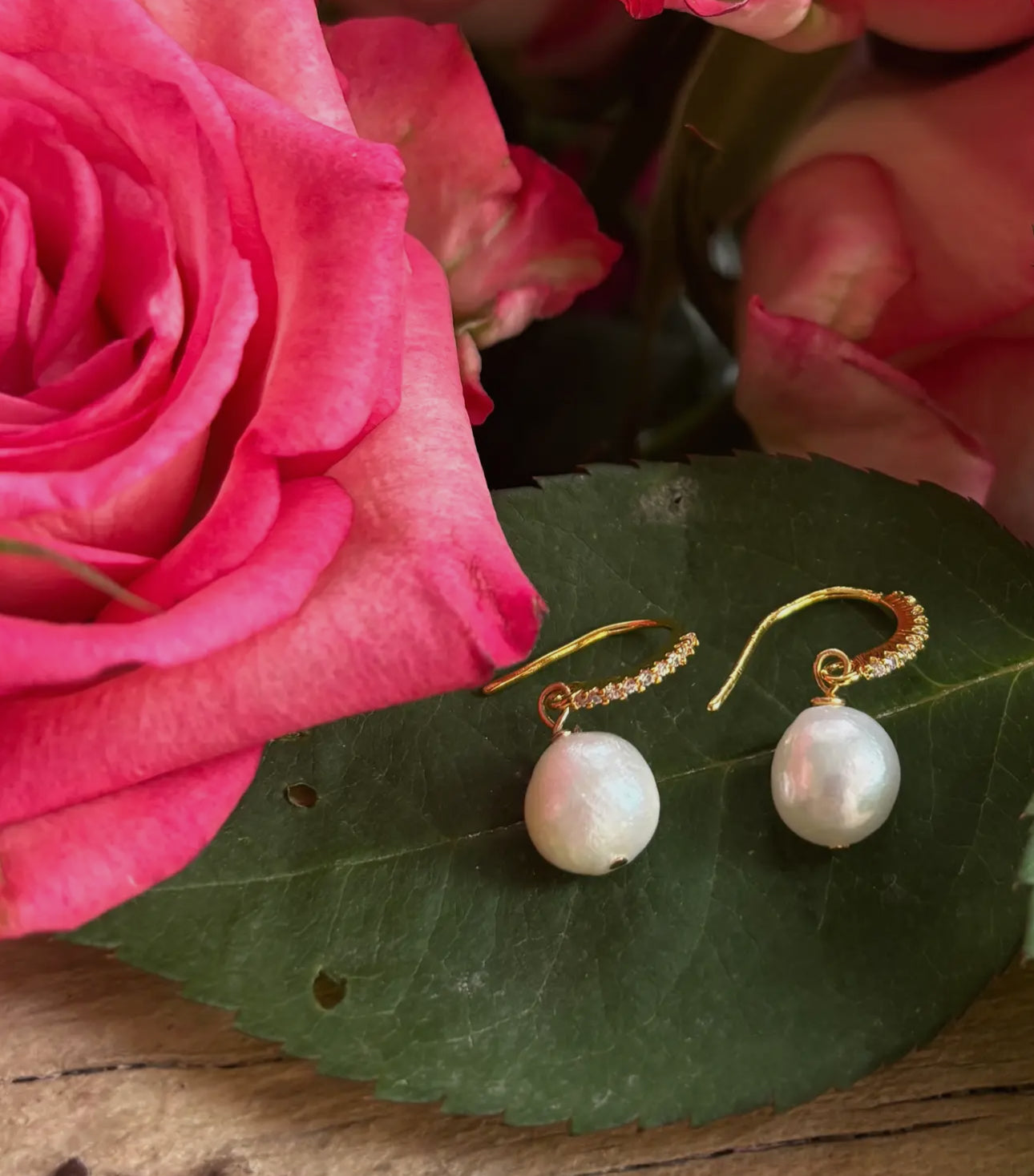 Vintage Style Fresh Water Pearl Earrings