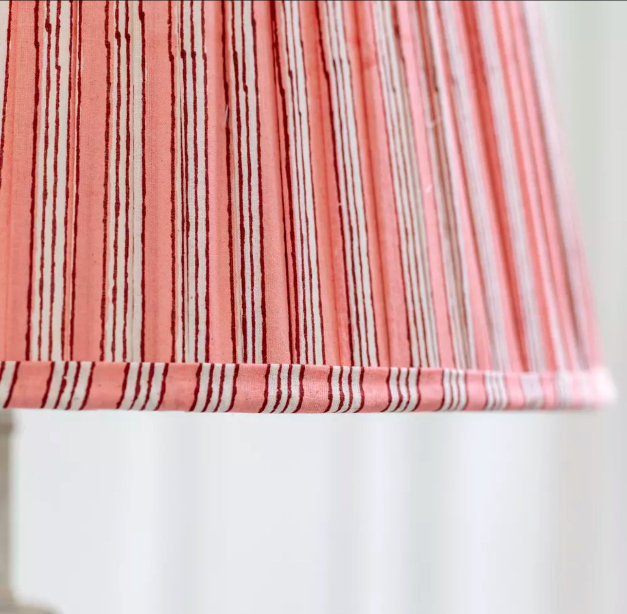 Raspberry Stripe Lampshade - 35 cm