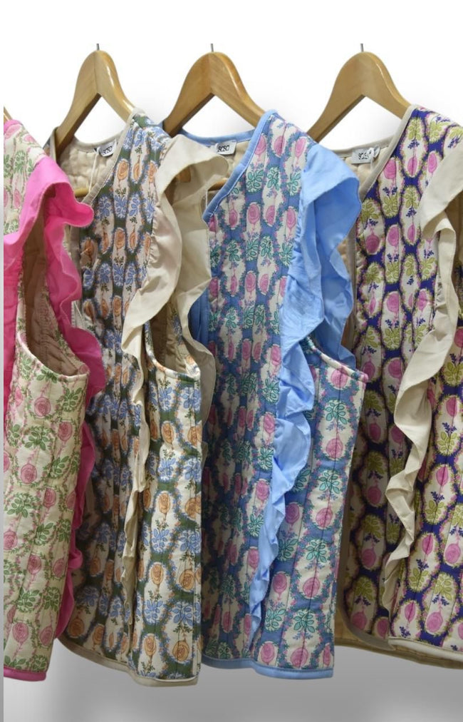 Rambling Rose Frilly Gilet