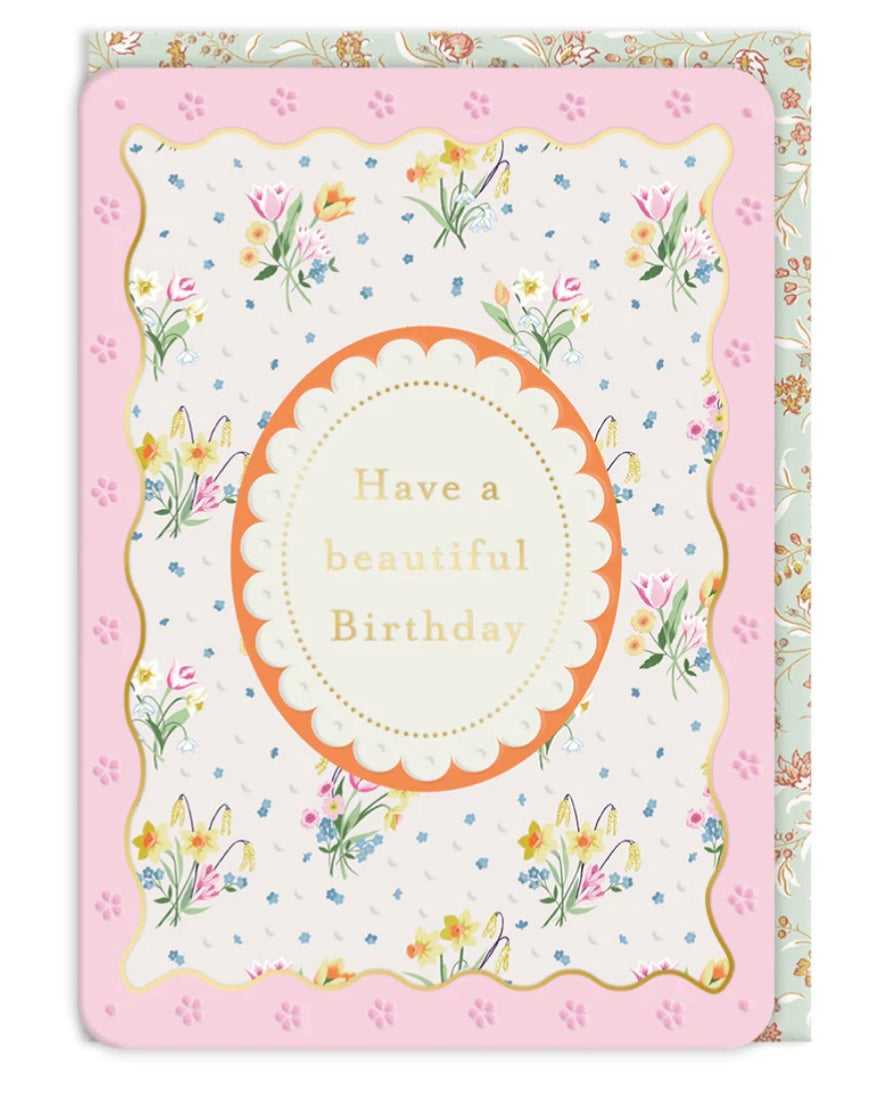 Spring Posies Birthday Card Aurina Pop UP Ltd