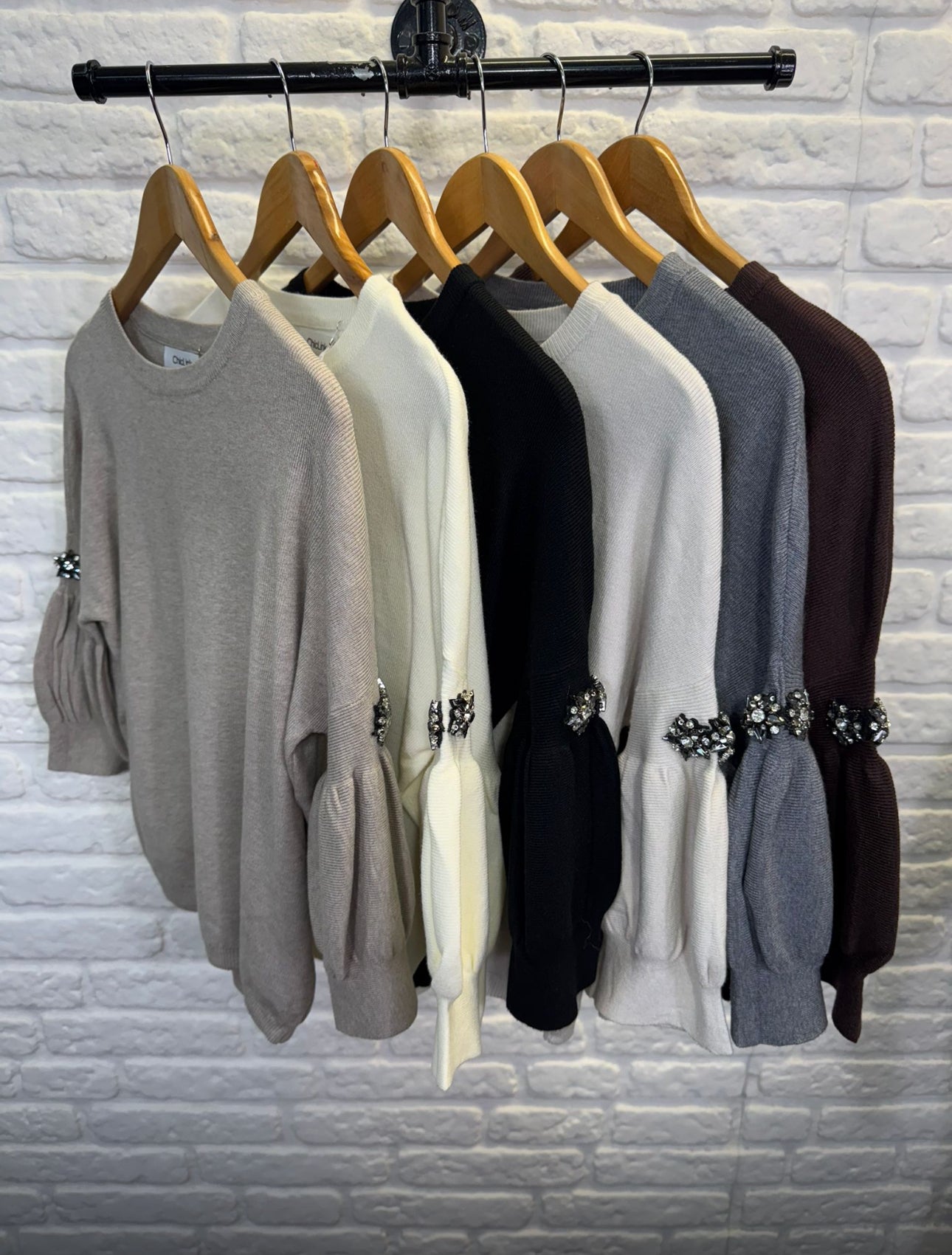 Jewelled Bell Sleeve Jumper