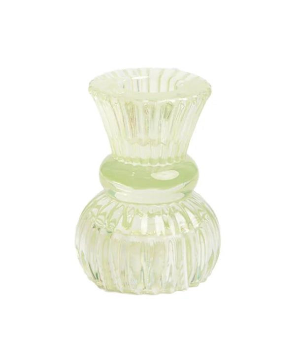 Small Green Glass Candleholder