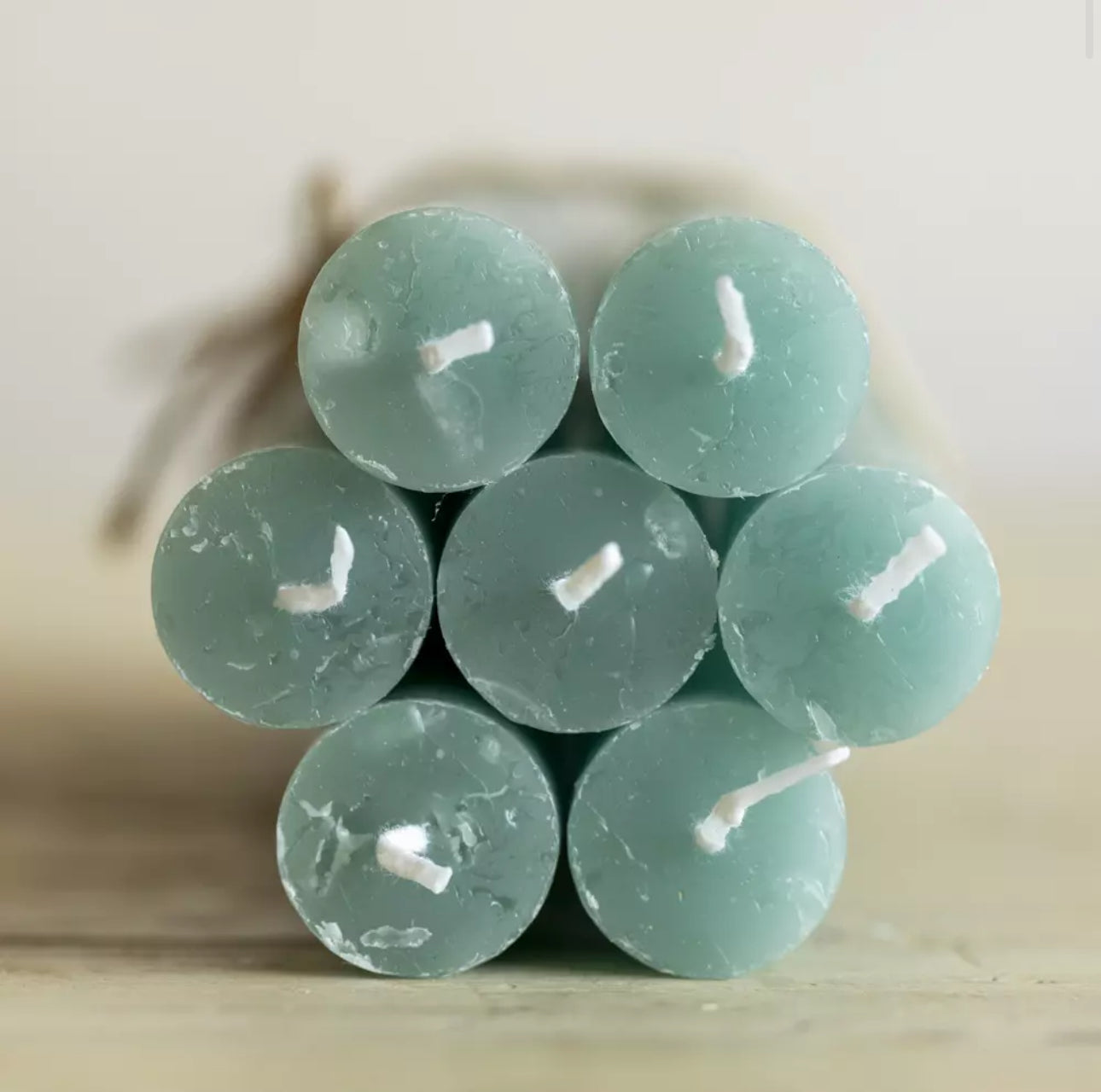 Rustic Dinner Candle Turquoise