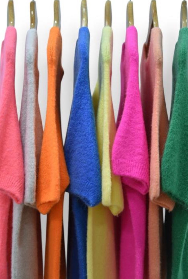 Edith Loose Fit Short Sleeve Alpaca Blend Jumper