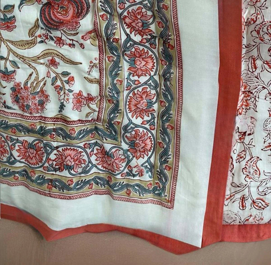 Pari Block Print Cotton Eiderdown