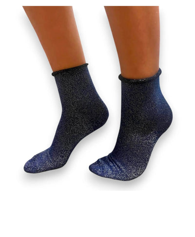 Sparkly Glitter Lurex Ankle Socks