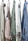 Luna Embroidered Linen Shirt Dress