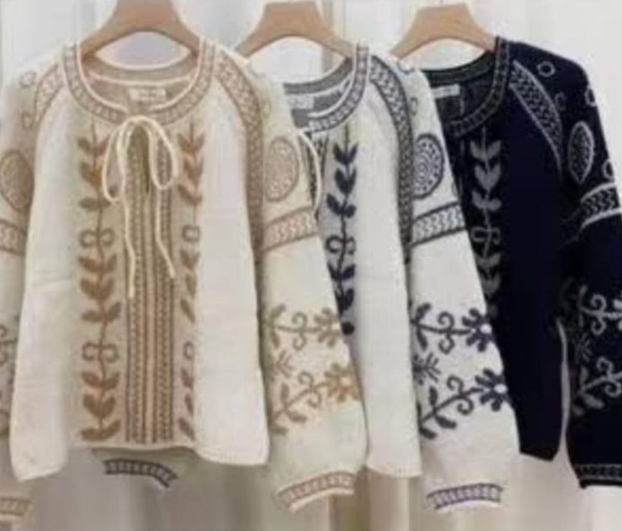 Boho Lurex Knit Jumper