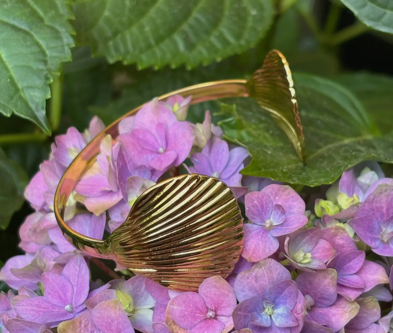 Gold Plated Shell Bracelet
