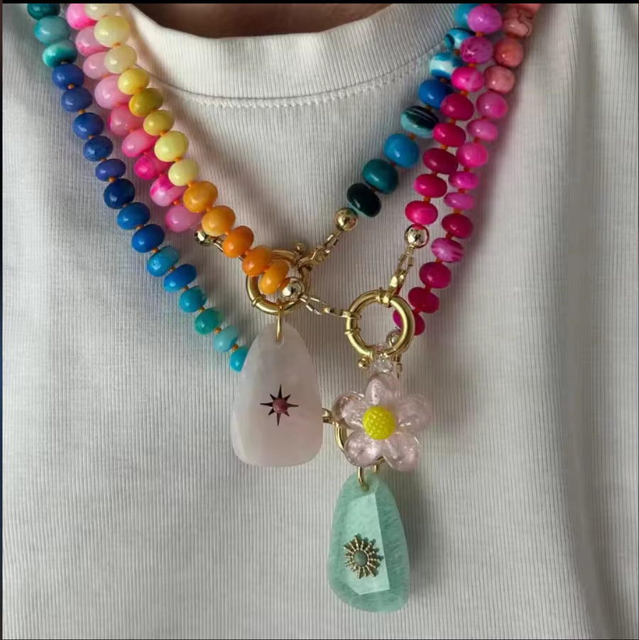 Coloured Natural Stone Necklace