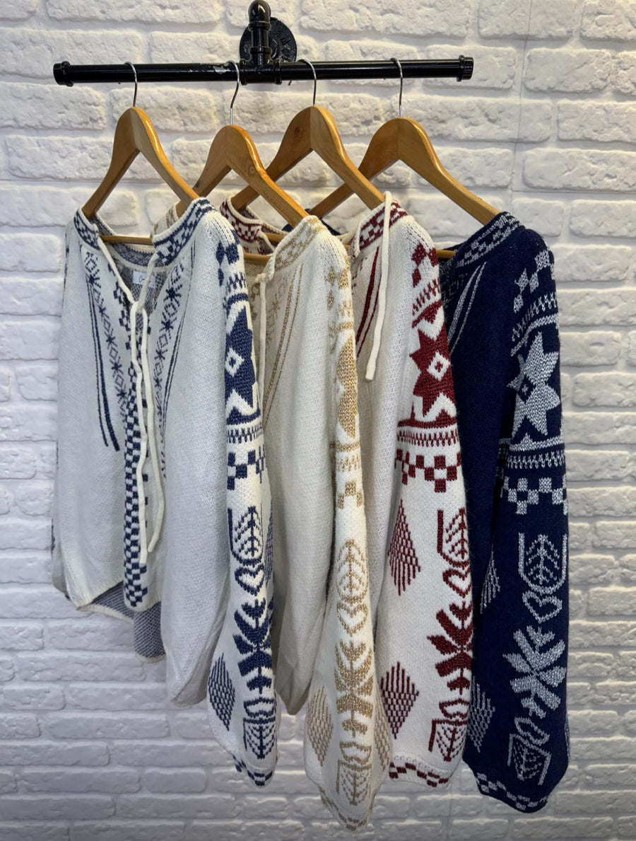 Boho Star Lurex Knit Jumper
