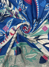 Indian Zebra Print Frayed Scarf