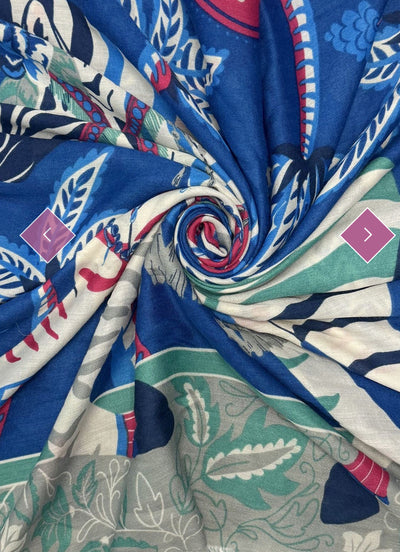 Indian Zebra Print Frayed Scarf