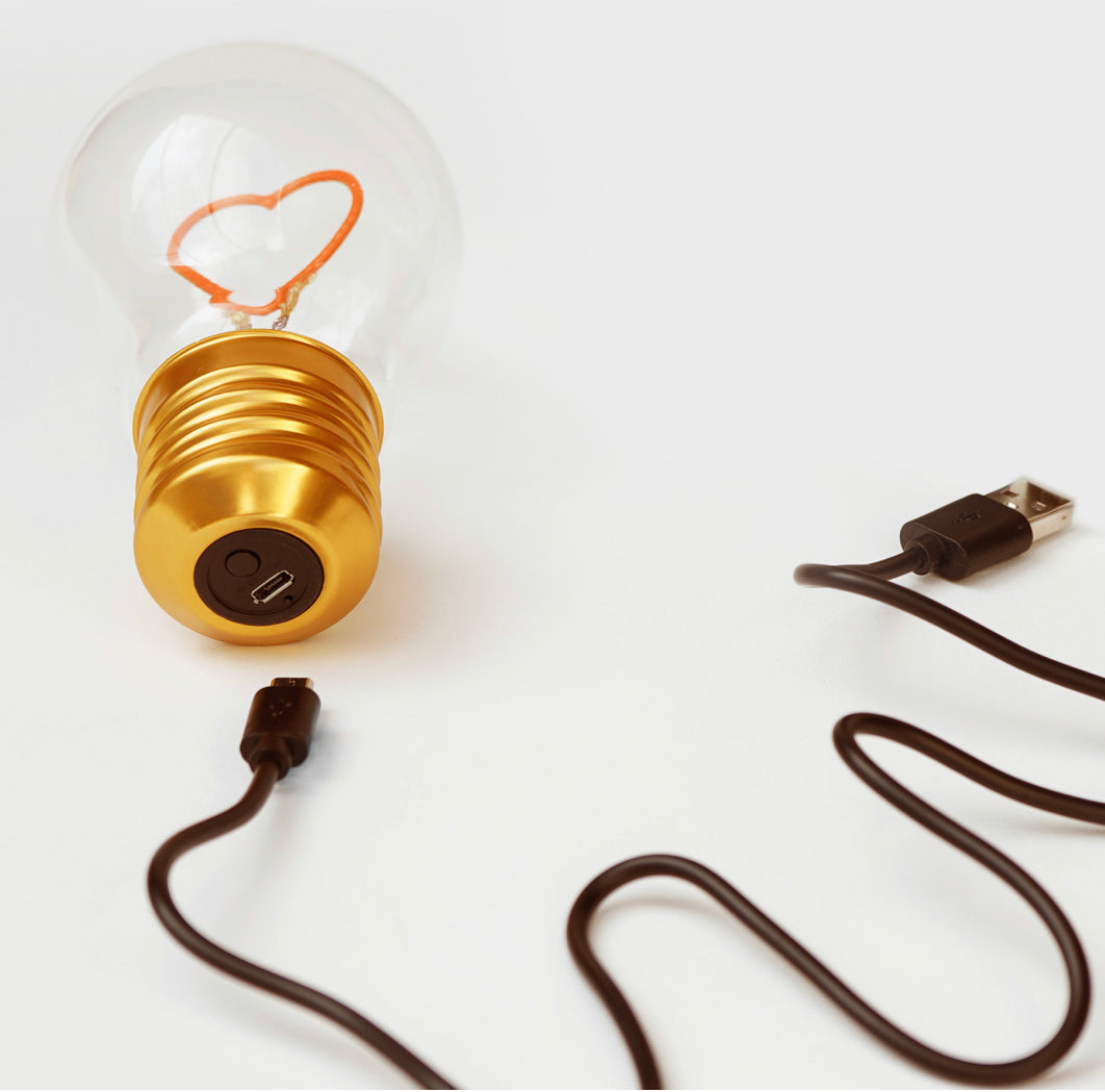 Cordless Lightbulb - Heart