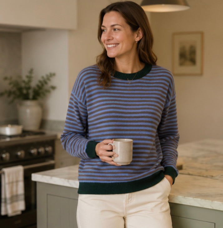 Amelia Striped Cashmere Blend Jumper