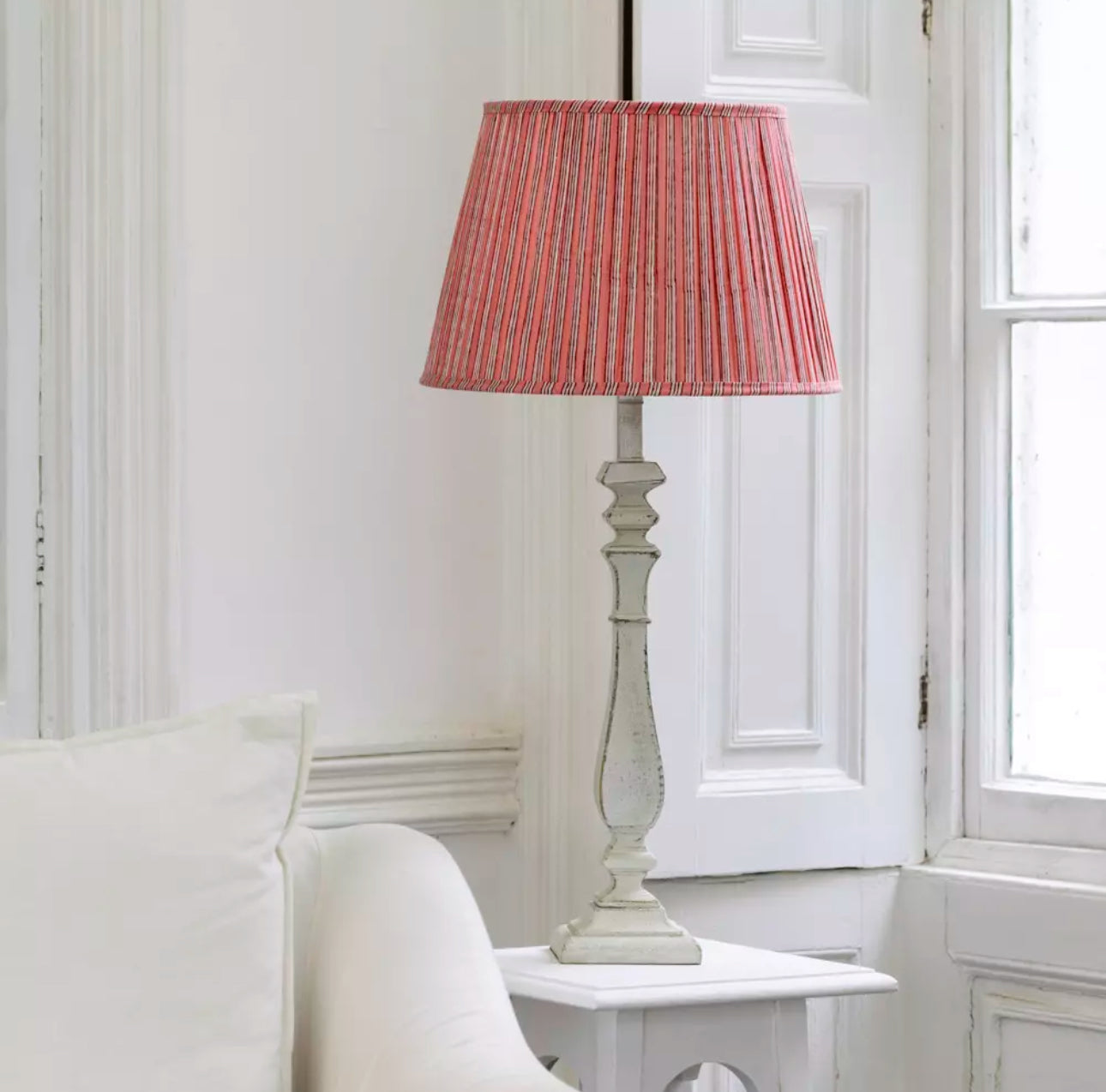 Raspberry Stripe Lampshade - 40 cm