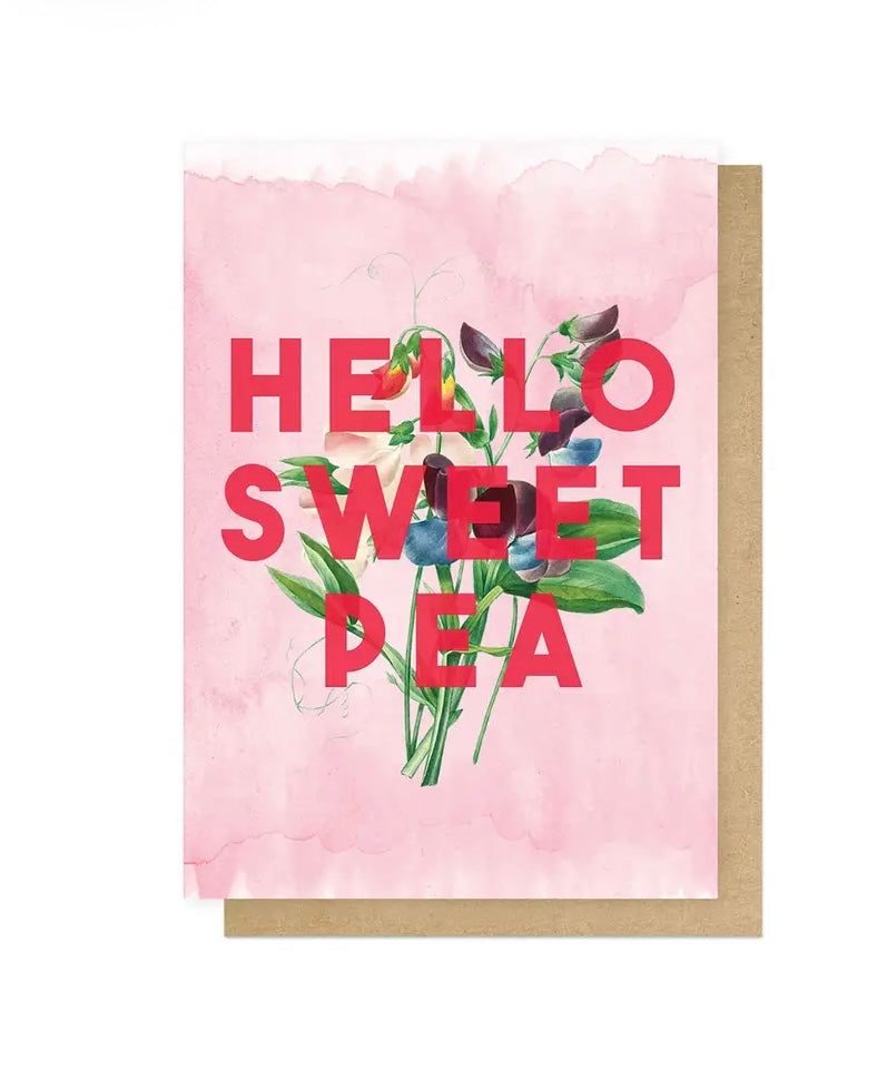 Hello Sweet Pea Card