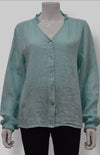 Nancy Neck Linen Blouse
