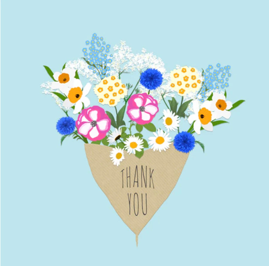 Floral Notes Card - Thank You