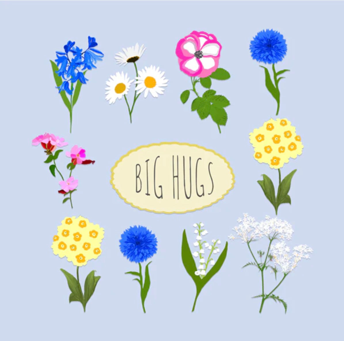 Floral Notes Card - Big Hugs