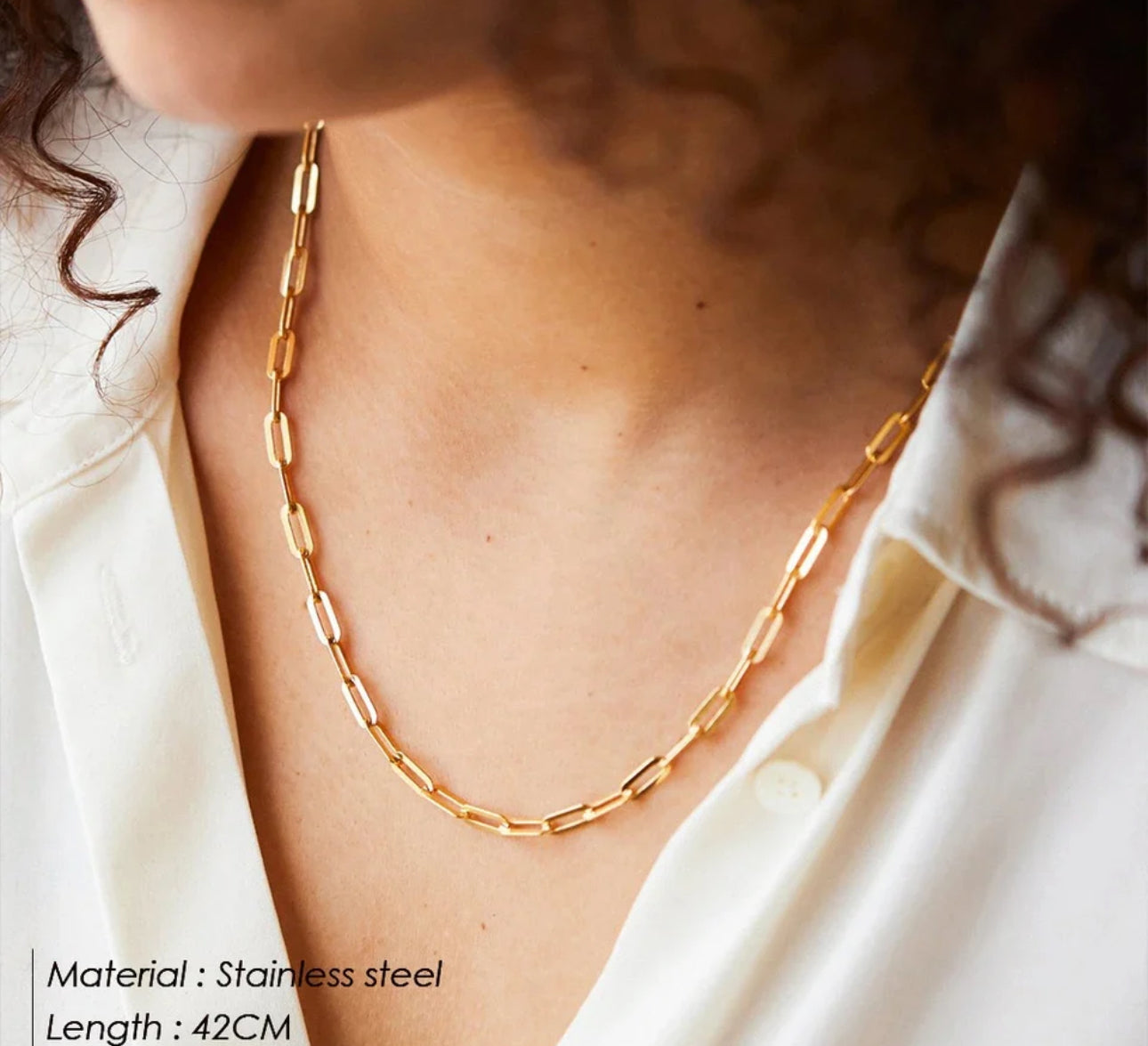 Paper link Chain Necklace Aurina Pop UP Ltd