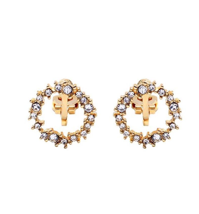 Crystal Eternity Hoop Clip On Earring