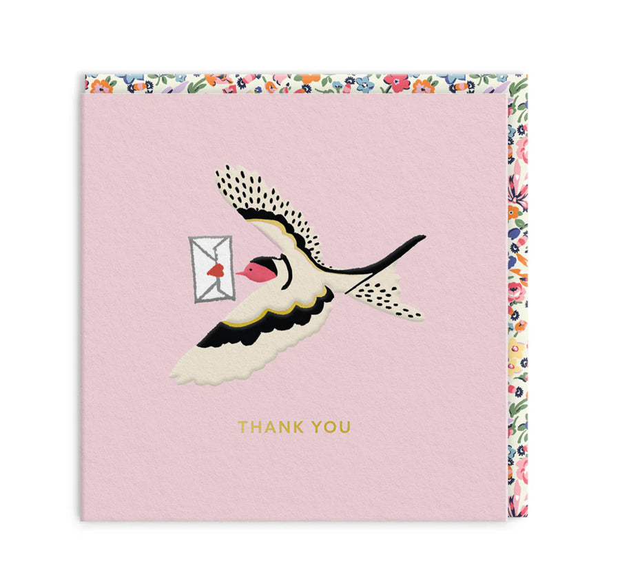 Thank You Swallow  Mini Greeting Card