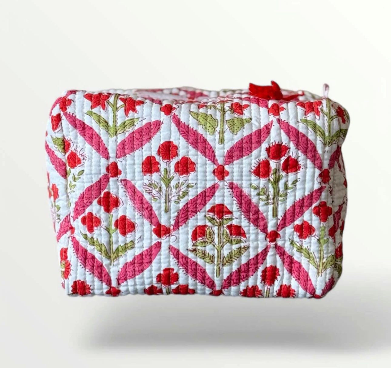 Party Pink and Green Cosmetic Bag