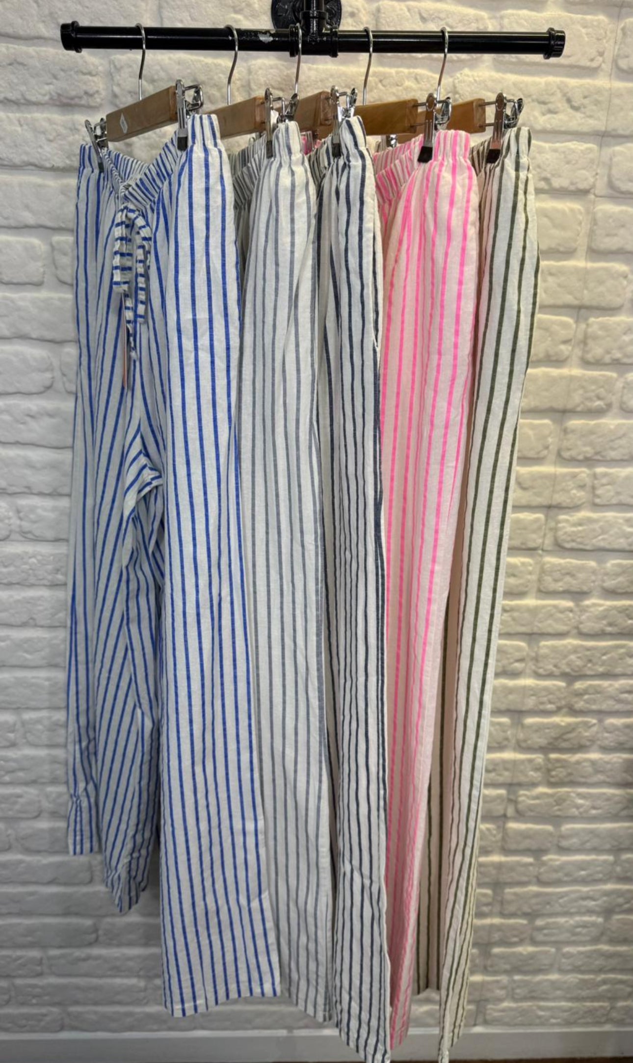 Sophie Stripe Cotton Trouser